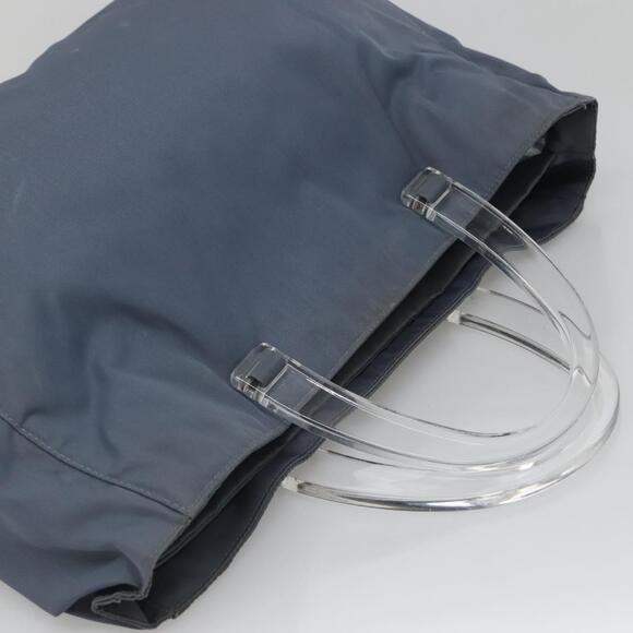 PRADA Hand Bag Nylon Gray Silver - Picture 6 of 13